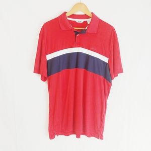 IZOD Red White Blue Golf Polo Shirt Size XL